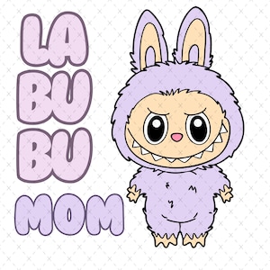 Doll Character png, Trending Pink Cartoon Character Design, Perfect Gift for Kids, La Bubu Monster Png, Funny Cartoon Png, Png file