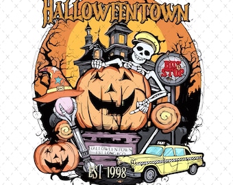 Vintage Halloweentown PNG Download: Halloween Town Est 1998 (Digital Download)
