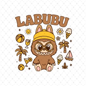 Labubu Png, Kawaii Monsters Cliparts, Labubu Design, Labubu Character Designs, Labubu Sublimation, Labubu Ready to Download Design