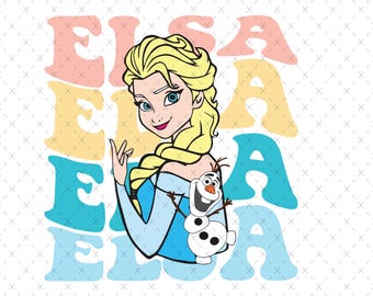 Elsa Snowflake Clipart: Frozen Princess Digital Print (PNG, SVG)