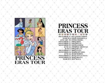 Princess Eras Tour PNG SVG Bundle (pobieranie cyfrowe)