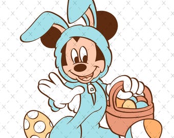 Mouse Easter Bunny PNG SVG: Cricut Sublimation File (Digital File)