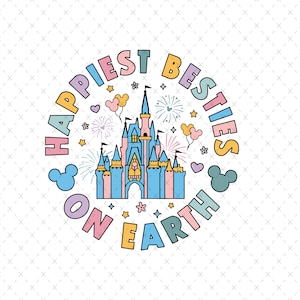 Magical Castle SVG: Happiest Besties Family Vacation Design (Digital Download)
