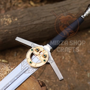Handmade Geralt of Rivia Arondight&#39;s Witcher Sword, Witcher 03, Wild Hunt Geralt of Rivia Arondight&#39;s Sword, Upgraded Sword, Gift for Men.