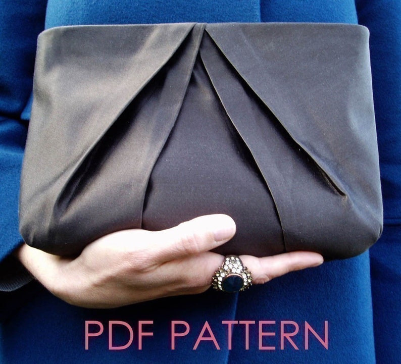 Sewing Pattern Pleated Clutch Purse Downloadable PDF image 1