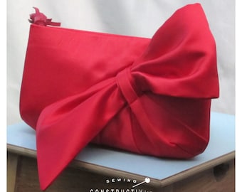 Clutch Sewing Pattern - Bow Purse Digital PDF Download