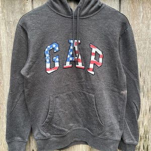 Vintage GAP Hoodie GAP Sweatshirt GAP Streetwear Full Zipper Pullover Pacth Big Logo