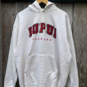 Vintage Champion Hoodie IUPUI Hoodie Sweatshirt Embroidery Logo Men&#39;s Fit XL