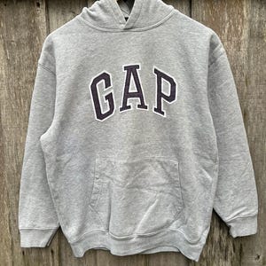 Vintage GAP Sweatshirt GAP Streetwear  GAP Hoodie Zipper Pacth Big Logo