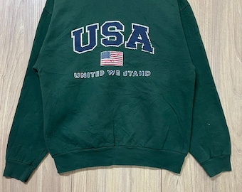 Vintage USA United We Stand Sweatshirt: Men's Fit M