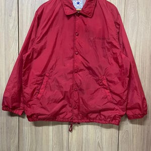 Vintage 90’s Converse Light Windbreaker Jacket Converse All Star Hoodie Converse Pullover Lakers Printed Logo Men&#39;s Fit M