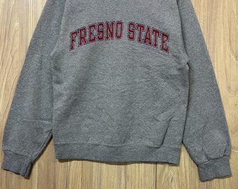 Vintage Fresno State Sweatshirt: Printed Logo, Men's Fit S
