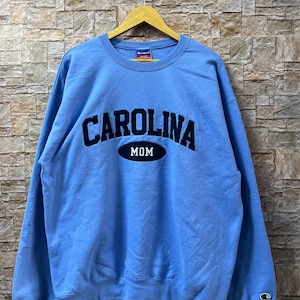 Vintage University North Carolina Sweatshirt Carolina Crewneck Carolina Tar Heels Sweater Carolina Tar Heels Embroidery Logo Blue XL