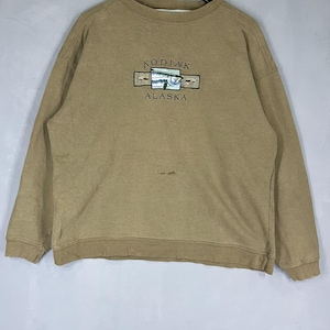 Vintage Kodiak Alaska Sweatshirt Kodiak Alaska Streetwear Kodiak Alaska Full Zipper Kodiak Alaska Pullover embroidery Logo Saiz L