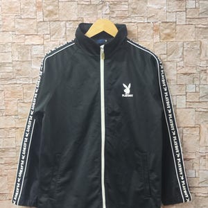Vintage PlayBoy Tracktop PlayBoy Pullover Streetwear PlayBoy Big Logo Side Tape PlayBoy Printed Logo