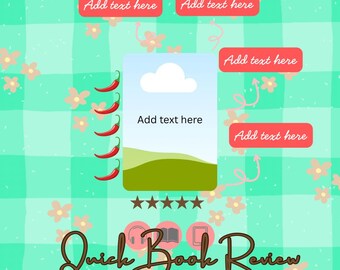 Modelo de Resenha Rápida de Livro | Resenha de Livro Gratuita no Canva | Diário de Leitura Estético | Modelo para Bookstagram | Registro de Leitura no GoodNotes | Promoção 3.3