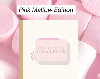 100 Bücher Lesechallenge Digitales Journal: Rosa Malve Buchtracker (PDF Download)