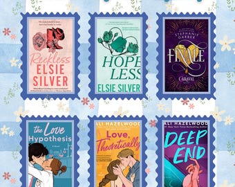 Monatliche Wrap Up Book Tracker Canva Vorlage | BookTok & Bookstagram Inhalt | Lesetagebuch Digital | Gemütliche blaue Ästhetik | Sozialen Medien