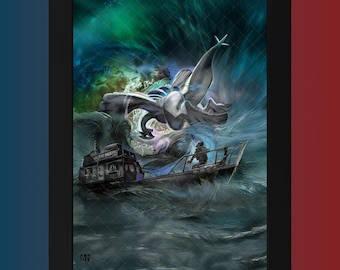 Magnetic Card Holder Wall Art | Lugia V | Silver Tempest | SIT 186