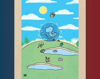 Magnetic Card Holder Wall Art | Mew EX | Paldean Fates | PAF 232