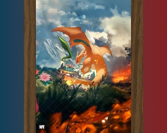 Tarjetero magnético para pared / Charizard V / Estrellas brillantes / BRS 154