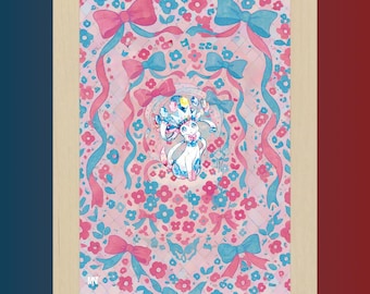 Magnetischer Kartenhalter Wandkunst | Sylveon EX | Prismatische Evolutionen | PRE 156