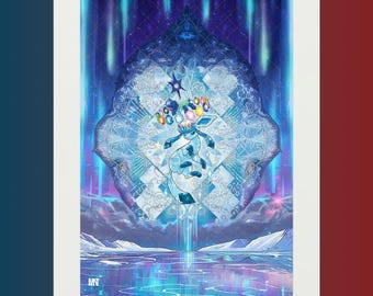 Magnetic Card Holder Wall Art | Glaceon EX | Prismatic Evolutions | PRE 150