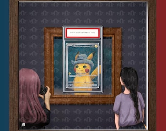 グレーのフェルト帽をかぶったピカチュウ ヴァン・ゴッホ特製ポケモン