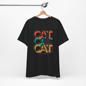 Cat Cat Cat T-Shirt | Bold Funny Cat Shirt, Colorful Unisex Tee, Cool Gift for Cat Lovers