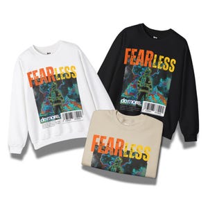 Fear Less, Do More Sweatshirt, Motivational Graphic Pullover, Minimalist Quote Crewneck, Unisex Inspirational Jumper