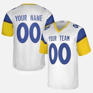 Custom Football Jersey, Los Angeles Rams, White, Custom Game Jersey, Personalized Team Name & Number, Football Jersey For Men, Women