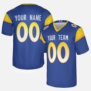 Custom Football Jersey, Los Angeles Rams, Royal, Custom Game Jersey, Personalized Team Name & Number, Football Jersey For Men, Women