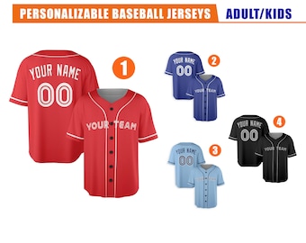 Camiseta personalizada de los Blue Jays - Opciones de ribete - Para bebés, niños pequeños, jóvenes y adultos