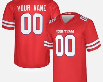 Camiseta personalizada de los Red Bills: añade nombre y número, tallas para adultos