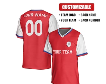 Personalized Arsenal Fan Jersey - Home Player Edition 2024 - Sublimation Printing for Men, Women