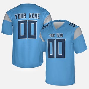 Custom Football Jersey, Tennessee Titans, Light Blue, Custom Game Jersey, Personalized Team Name & Number, Football Jersey For Men, Women