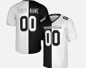 Personalized 1998 White Black Split Raiders Jersey: Add Name & Number