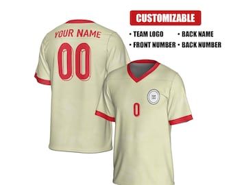 Personalized Spain Jersey - Away Fan Edition 2024 - Sublimation Printing for Men, Women - Cream