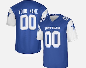 Camiseta personalizada de los Blue Cowboys: Añade nombre y número, todas las tallas.
