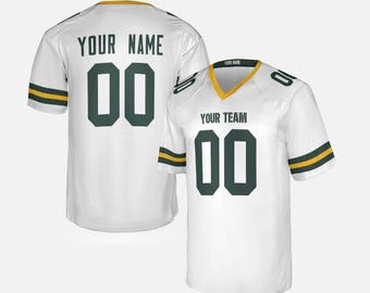 Camiseta blanca personalizada de los Packers: añade nombre y número, tallas de adulto