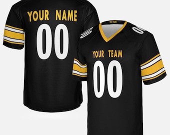 Personalized Black Steelers Jersey: Add Name & Number, Adult Sizes