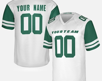 Personalized White Jets Jersey: Add Name & Number, Adult Sizes