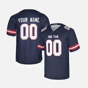 Custom Football Jersey, New England Patriots, Navy, Custom Game Jersey, Personalized Team Name & Number, Football Jersey For Men, Women