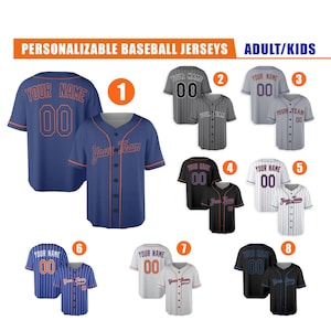 Maglia personalizzata dei Mets - Opzioni di bordatura - Neonato, Bambino piccolo, Ragazzo, Adulto