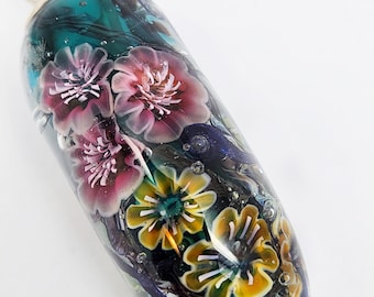 Handmade Flower Garden Pendant, OOAK