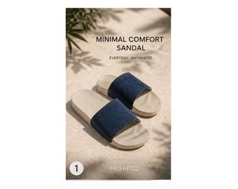 Minimalistische suède sandalen voor heren, comfortabele zomerslippers met voetbed