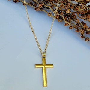 Gold Cross Necklace,Cross Pendant Necklace, Cross Necklace Women,Cross Jewelry, Confirmation Gift, Christian Jewelry Dainty Minimalist Cross