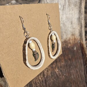Elk antler earings.