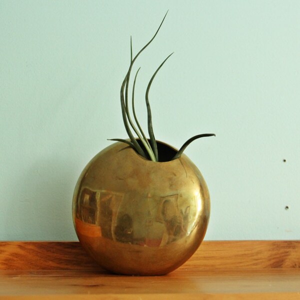 vintage Brass Circle Vase