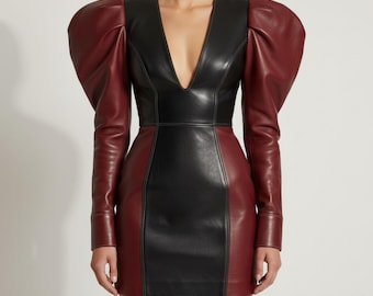 Handmade Women's Lambskin Burgundy Leather Dress, Leather Outfit, Plus Size Dress, Plus Size Leather Dress,genuine Leather Dress,party Dress - Etsy Handmade Women's Lambskin Burgundy Leather Dress, Leather Outfit, Plus Size Dress, Plus Size Leather Dress,genuine Leather Dress,party Dress - Etsy